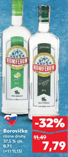 Koniferum borovička rôzne druhy