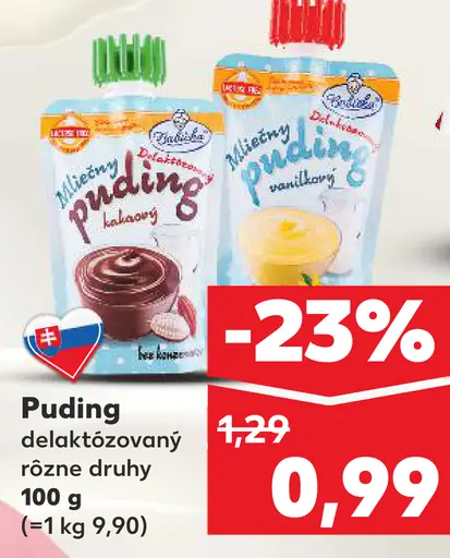 Milsy puding delaktózovaný rôzne druhy