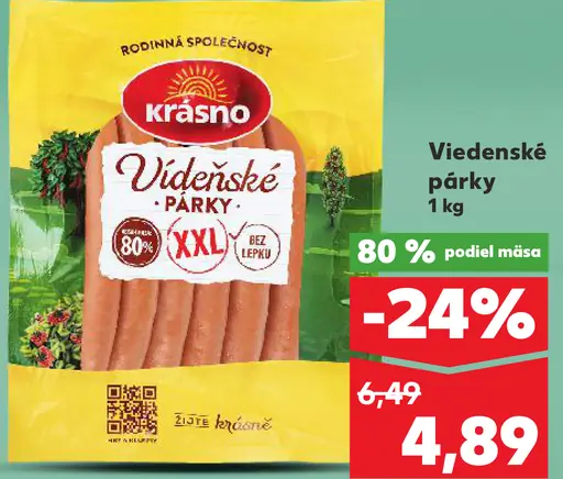 Krasno Viedenské párky XXL