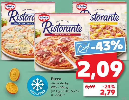 Dr. Oetker Ristorante Pizza bezlepkové rôzne druhy
