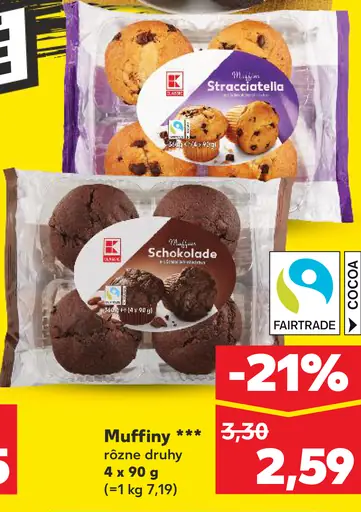 K-Classic muffiny rôzne druhy