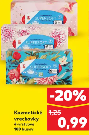 K-Classic kozmetické vreckovky 4-vrstvové