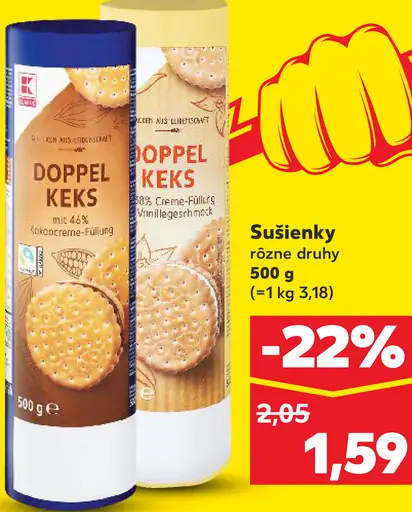 K-Classic Doppelkeks sušienky