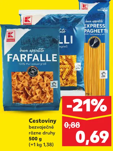 K-Classic Cestoviny bezvaječné