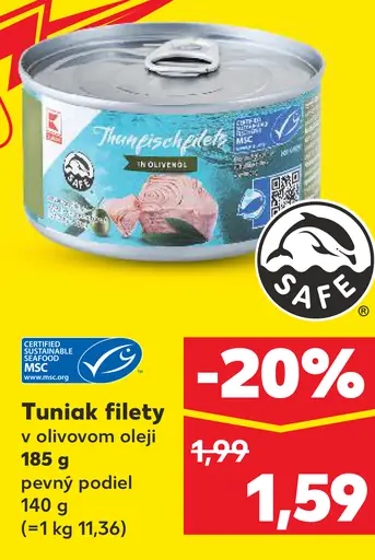 K-Classic tuniak filety v olivovom oleji konzerva