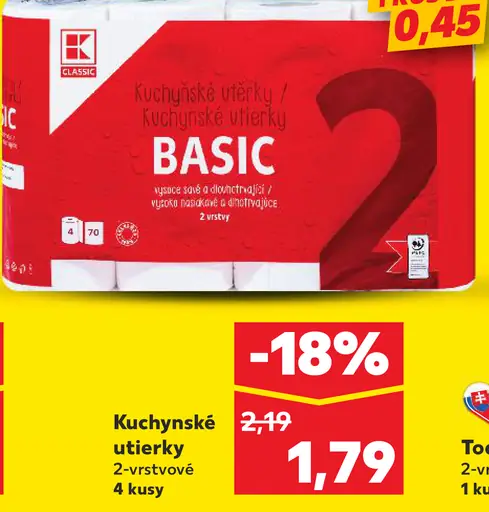 K-Classic kuchynské utierky 2-vrstvové