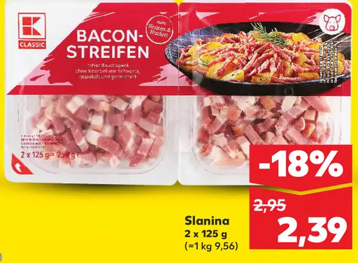 K-Classic slanina bacon-streifen kocky