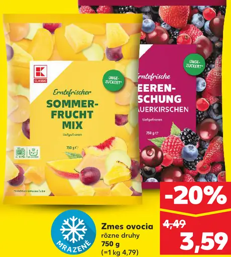 K-Classic Zmes ovocia mrazená