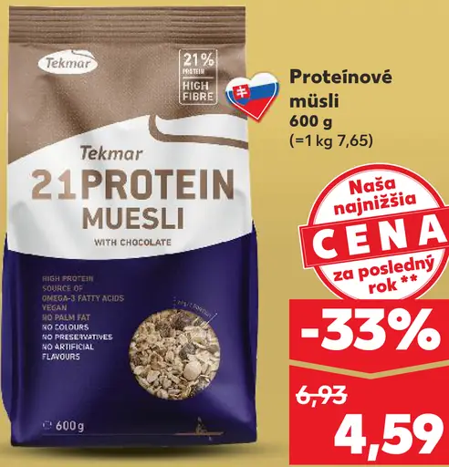 Tekmar 21 Protein Muesli with Chocolate proteínové müsli