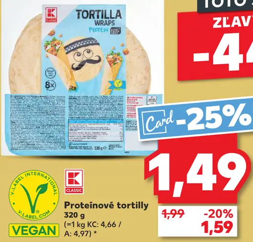 K-Classic proteínové tortilly