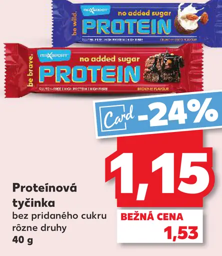 Nutrend proteinová tyčinka bez pridaného cukru