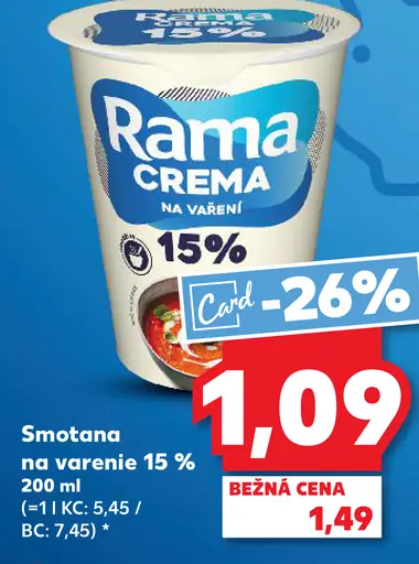Rama Cremefine smotana na varenie 15 %