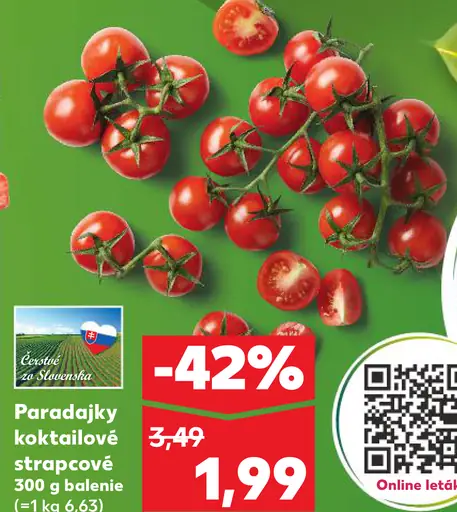 Paradajky koktailové strapcové