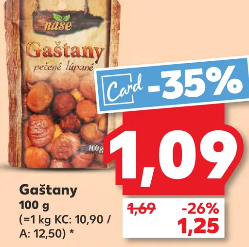 Nuts Gaštany pečené lúpané