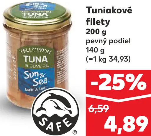 Yellowfin tuna filé v oleji