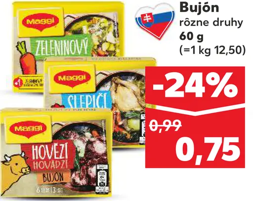 Maggi bujón rôzne druhy