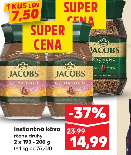 Jacobs Crema Gold instantná káva