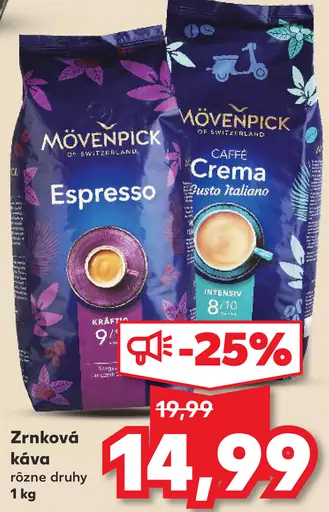 Mövenpick Káva zrnková espresso