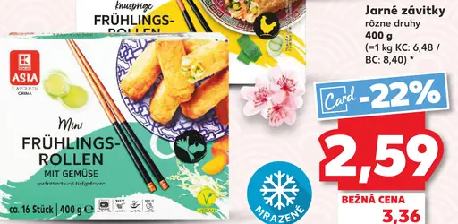 K-Classic Asia jarné závitky rôzne druhy, mrazené