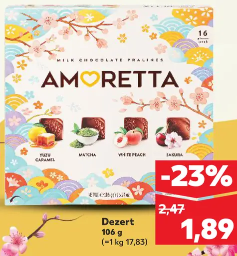 Amoretta dezertné pralinky mliečna čokoláda