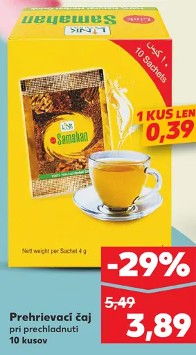 Samahan prehrievací čaj pri prechladnutí