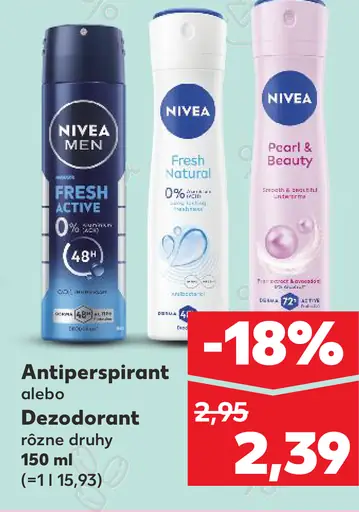 Nivea antiperspirant alebo dezodorant rôzne druhy