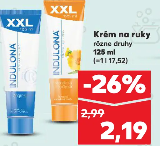 Indulona krém na ruky rôzne druhy