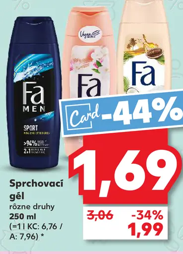 Fa Men sprchovací gél rôzne druhy