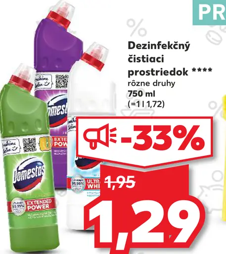 Domestos Dezinfekčný čistiaci prostriedok