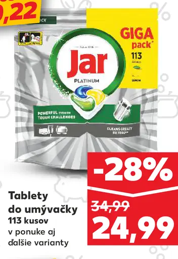 Jar Platinum tablety do umývačky