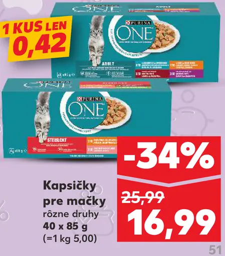 Purina One kapsičky pre mačky
