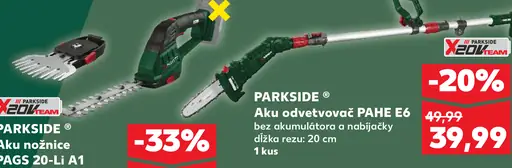Parkside aku odvetvovač PAHE E6 bez akumulátora a nabíjačky