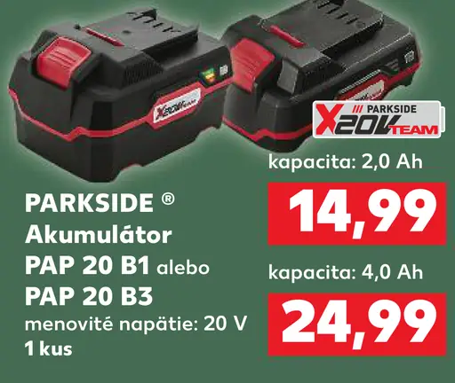 Parkside akumulátor PAP 20 B1