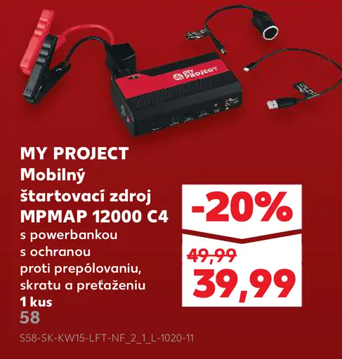 My Project mobilný štartovací zdroj MPMPAP 12000 C4