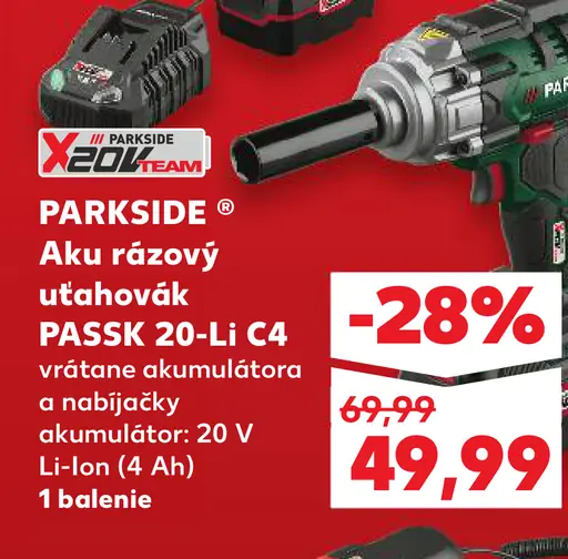 PARKSIDE Aku rázový uťahovák PASSK 20-Li C4