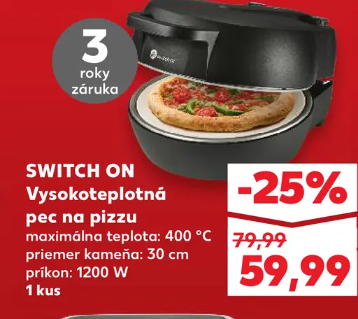 Switch On Vysokoteplotná pec na pizzu