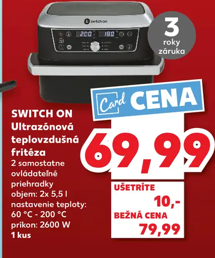Switch On Ultrazvuková teplovzdušná fritéza