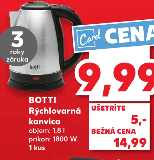 BOTTI Rýchlovarná kanvica