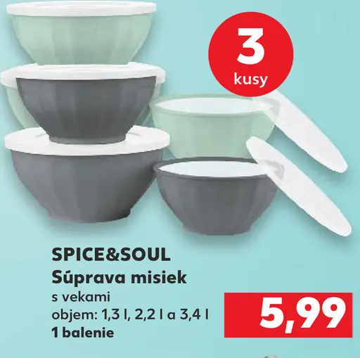 SPICE&SOUL súprava misiek s vekom
