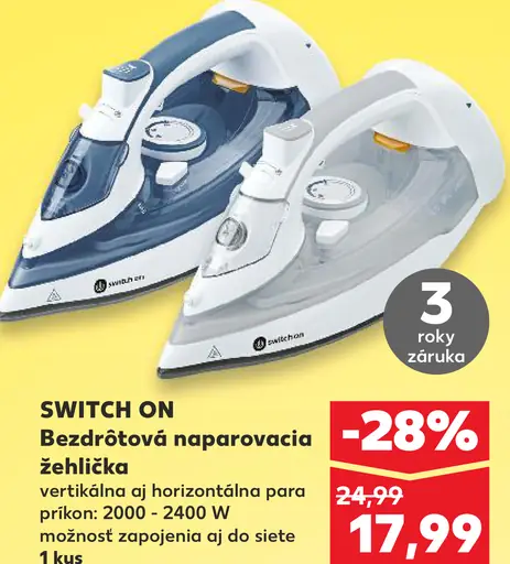 Switch On Bezdrôtová naparovacia žehlička