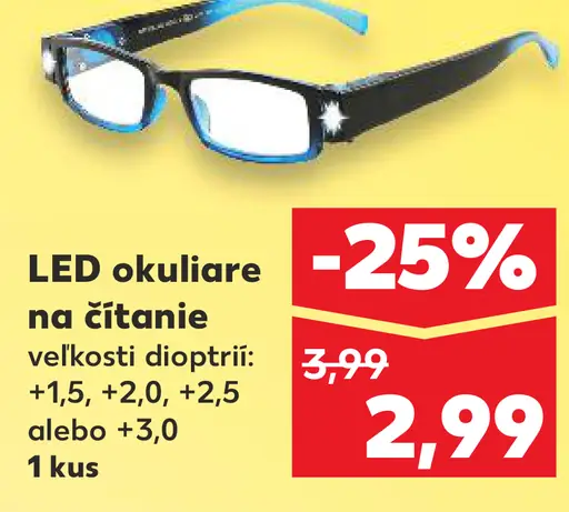 LED okuliare na čítanie