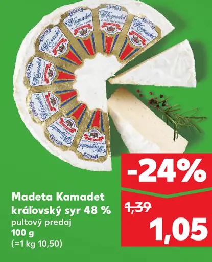 Madeta Kamadet kráľovský syr 48%