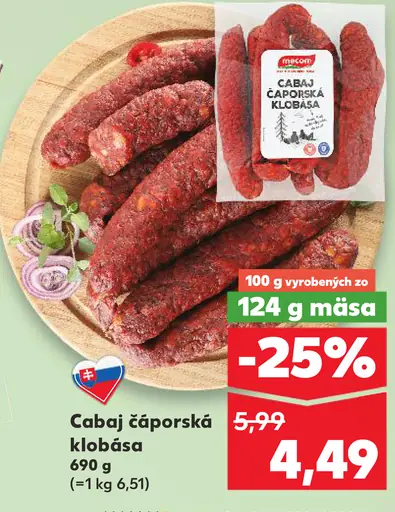 Cabaj čáporská klobása