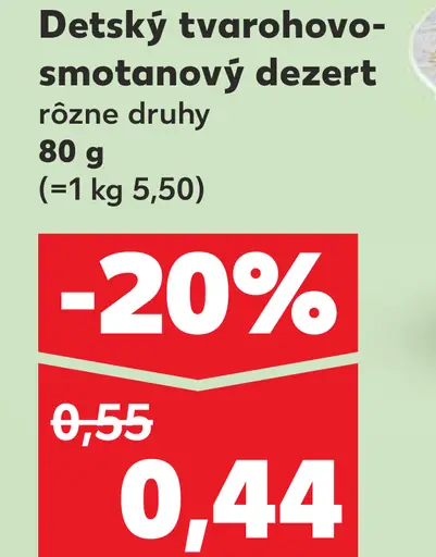 K-Classic Detský tvarohovo-smotanový dezert