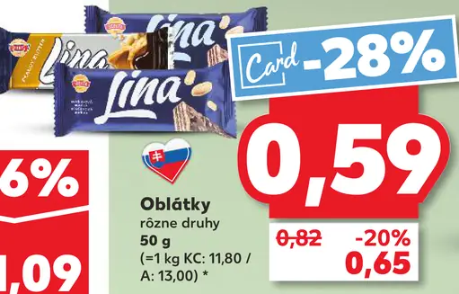 Oblátky Lina rôzne príchute