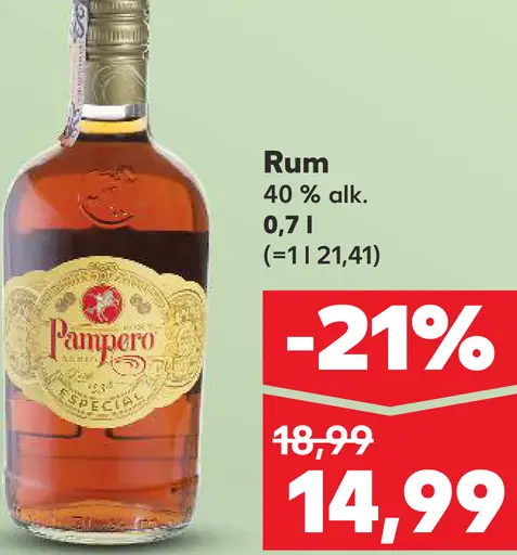 Pampero Rum 40 %