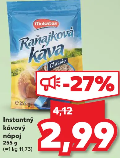 Mukatet Instantný kávový nápoj Raňajková káva Classic