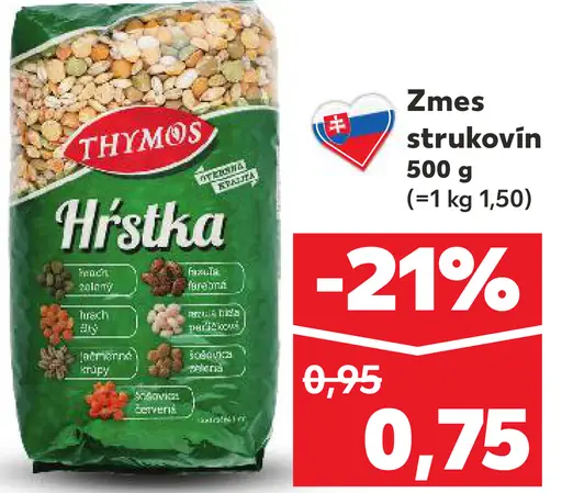Thymos Zmes strukovín Hŕstka