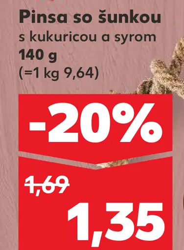 Pinsa so šunkou s kukuricou a syrom