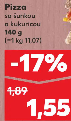 Pizza so šunkou a kukuricou